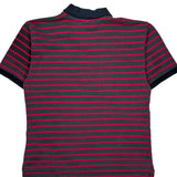 Lacoste Striped Polo Shirt - Large Gray Cotton