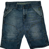 Jean Intelligence Denim Shorts - 36W 12L Blue Denim