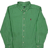 Age 10-12 Ralph Lauren Checked Shirt - Medium Green Cotton