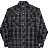 Wrangler Checked Flannel Shirt - XL Black Cotton