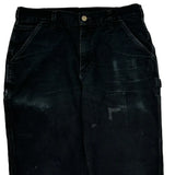 Carhartt Carpenter Pants - 34W 32L Black Cotton
