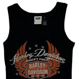 Harley Davidson Graphic Tank Top - Medium Black Cotton