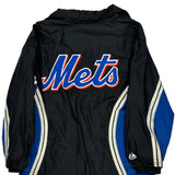 Age 8 Mets Majestic Windbreaker - Small Black Polyester
