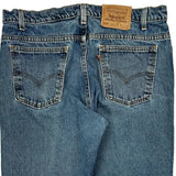 505 Orange Tab Levis Jeans - 35W 30L Blue Cotton