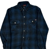 Dickies Checked Overshirt - Medium Blue Cotton