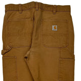 Carhartt Double Knee Carpenter Trousers - 34W 32L Brown Cotton