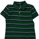 Age 4 Polo By Ralph Lauren Striped Polo Shirt - Small Green Cotton