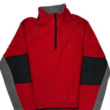Tommy Hilfiger Fleece 1/4 Zip - Large Red Polyester