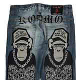 Kosmo Lupo Hip Hop Jeans - 32W 32L Blue Cotton
