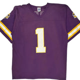 Minnesota Vikings Logo Athletics Nfl Football Jersey - Large Purple Cotton