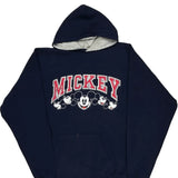 Mickey Mouse Disney Cartoon Hoodie - 2XL Navy Cotton