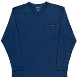 Dickies Long Sleeve T-Shirt - Large Blue Polyester