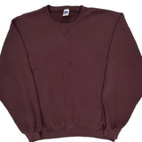 90'S Blank Russell Athletic Sweatshirt - 2XL Burgundy Cotton Blend