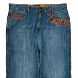 Pelle Pelle Hip Hop Jeans - 36W 34L Blue Cotton