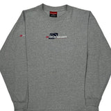 Quiksilver Spellout Long Sleeve T-Shirt - Large Gray Cotton