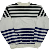 Fashion Basics Iou Striped Sweatshirt - Medium Black & White Polyester Blend