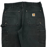 Carhartt Double Knee Carpenter Pants - 34W 33L Black Cotton