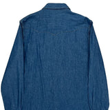 Wrangler Slim Denim Shirt - Large Blue Denim