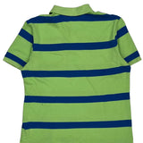 Lacoste Striped Polo Shirt - Large Blue Cotton
