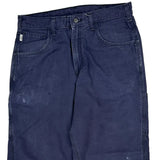 Carhartt Carpenter Trousers - 33W 32L Navy Cotton Blend