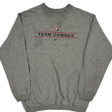 Team Canada Nike Graphic Sweatshirt - Large Gray Cotton