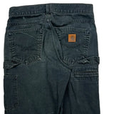 Carhartt Double Knee Carpenter Pants - 30W 32L Black Cotton