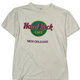 Hard Rock Cafe Graphic T-Shirt - Medium White Cotton