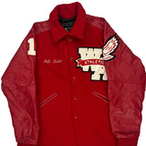 Athletic Unbranded College Varsity Jacket - Small Red Leather