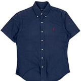 Ralph Lauren Slim Fit Short Sleeve Shirt - Medium Blue Cotton