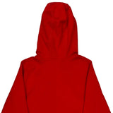 Champion Spellout Hoodie - Small Red Cotton
