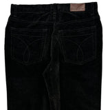 Calvin Klein Jeans Cord Trousers - 30″ Waist Black Corduroy