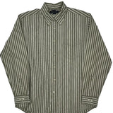 Tommy Hilfiger Striped Shirt - Large Khaki Cotton