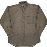 Chaps Ralph Lauren Patterned Shirt - Large Brown Cotton