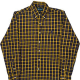 Ralph Lauren Checked Shirt - Medium Yellow Cotton