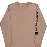 Original Fit Carhartt Long Sleeve T-Shirt - Large Pink Cotton