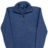 Polo By Ralph Lauren 1/4 Zip - XL Blue Wool