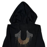 True Religion Studded Hoodie - Medium Black Cotton