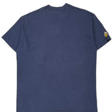 Nancy Fruit Of The Loom Single Stitch T-Shirt - Medium Blue Cotton