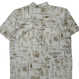 Tommy Bahama Hawaiian Shirt - Large Beige Cotton