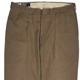 Polo By Ralph Lauren Trousers - 36W 28L Brown Cotton