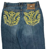 Eight 732 Graphic Jeans - 33W 33L Yellow Cotton