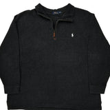 Polo By Ralph Lauren 1/4 Zip - 2XL Black Cotton