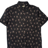 Batik Bay Hawaiian Shirt - Large Black Viscose