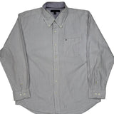 Tommy Hilfiger Striped Shirt - XL Gray Cotton