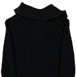 Tommy Hilfiger Collared Sweater - Large Black Cotton
