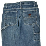 Structure Double Knee Carpenter Pants - 32W 30L Blue Denim