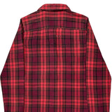 Harley Davidson Checked Flannel Shirt - Small Red Cotton