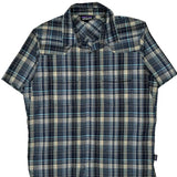 Patagonia Checked Short Sleeve Shirt - Medium Gray Cotton
