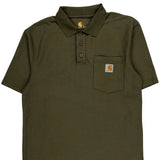 Carhartt Polo Shirt - Small Green Cotton