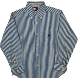 Kids Tommy Hilfiger Striped Shirt - Small Blue Cotton